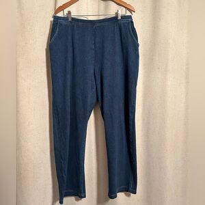 LLBean Perfect fit pants, denim with tapered leg. Size one1X